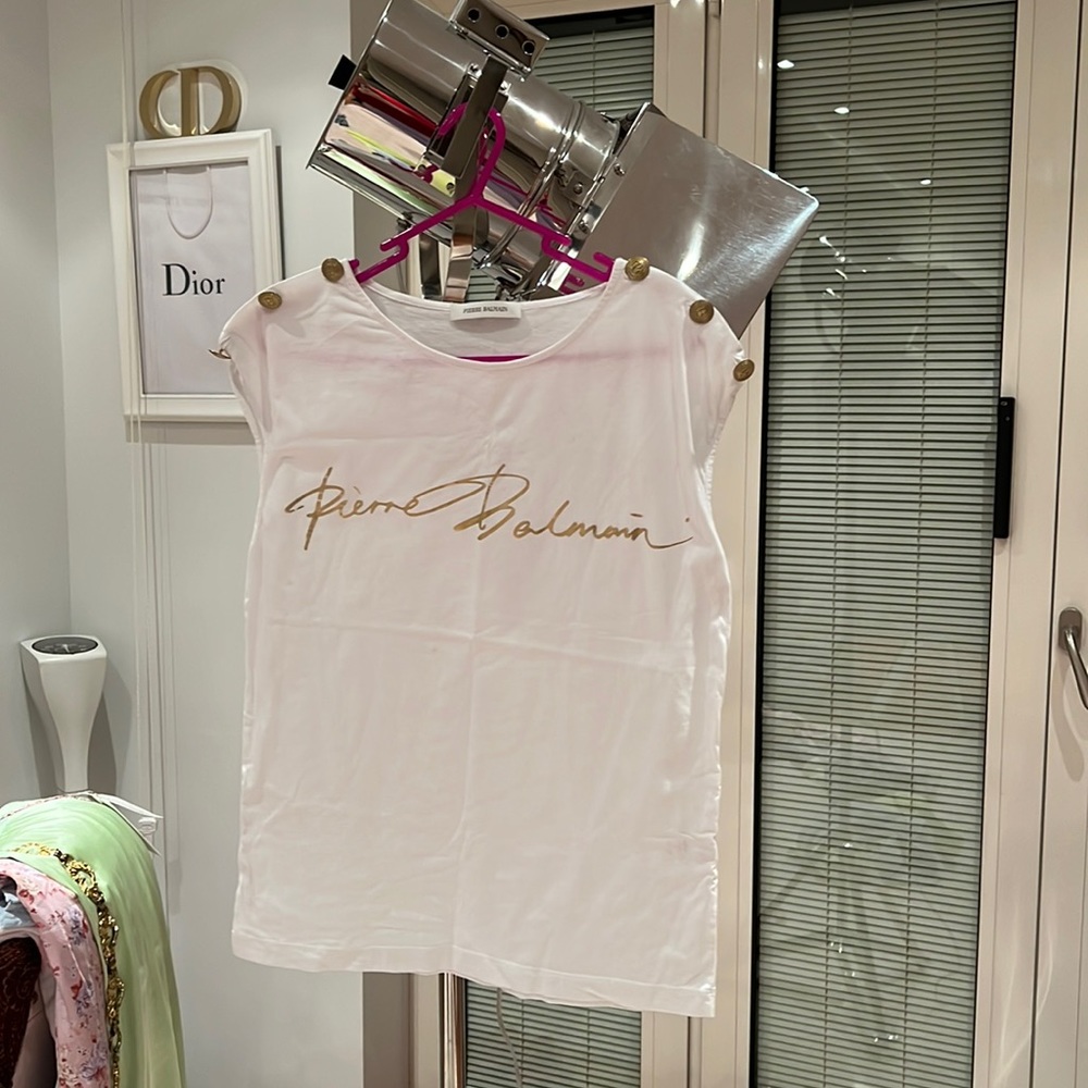 Balmain sleeveless tee. Worn once perfect condition